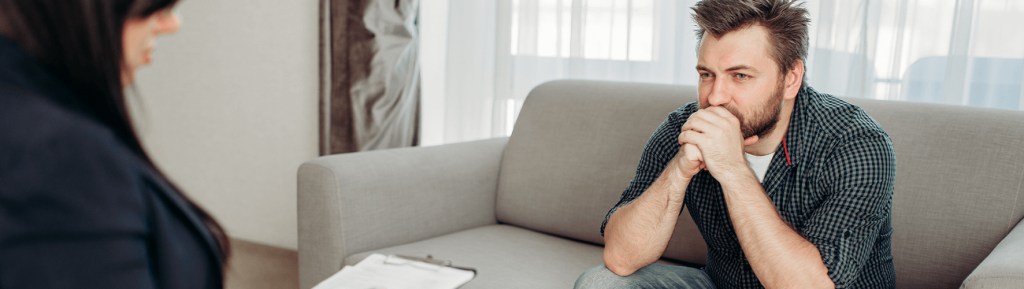 man getting hypnotherapy