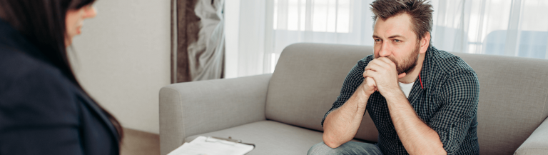 man getting hypnotherapy